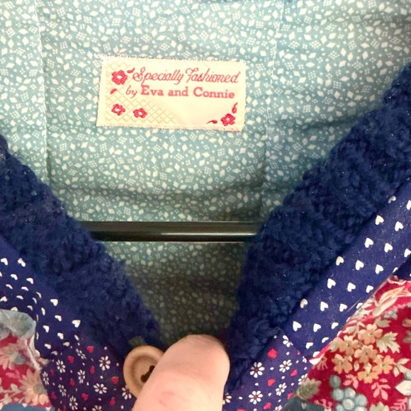 Vintage Handmade Patchwork Quilted Cardigan Cottagecore Boho Grandmacore - Picture 5 of 8